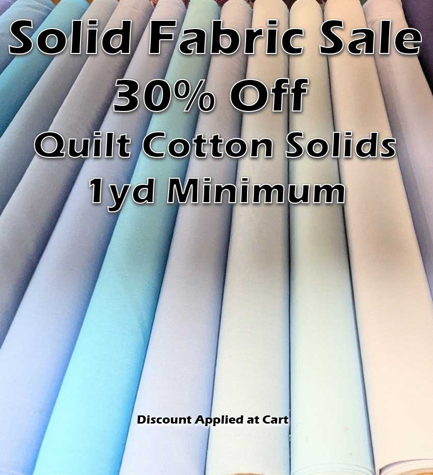 Quilt Cotton Solids on Sale Through February 22nd