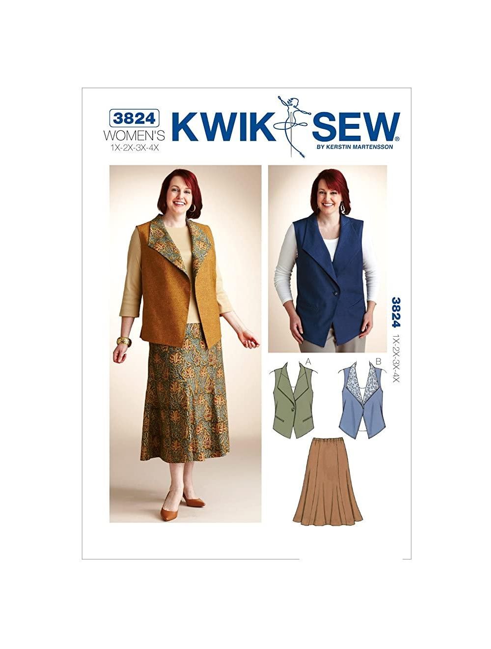 Kwik Sew Pattern Dresses, (1X, 2X, 3X, 4X) 